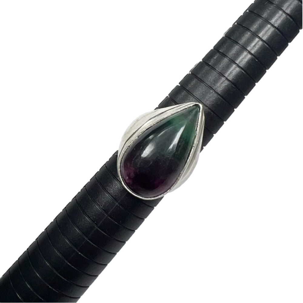 Fluorite 925 Gemstone Unisex Ring size 10